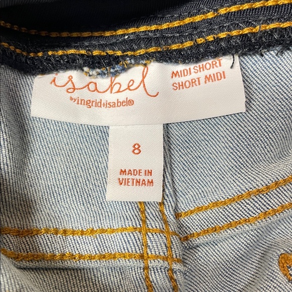 Isabel Maternity Denim Midi Shorts Size 8 | NWT - Picture 4 of 6